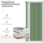 Garden Shed with Door Outdoor Steel Green