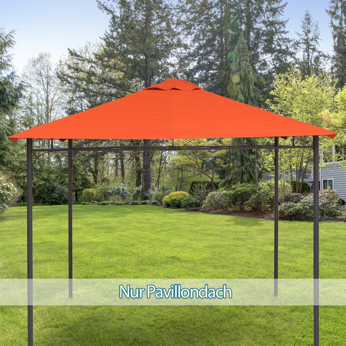 Replacement Roof Gazebo Sun Protection Cover Polyester Orange