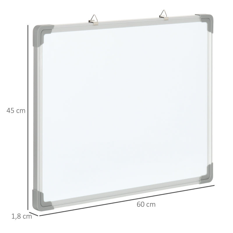 Magnetic whiteboard with 4 markers, 1 eraser, 10 magnets, easel and wall mounting