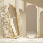 Full Length Mirror, 160 x 50 cm, Metal Framed, Gold