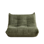 Chenille Togo Two-Seater Sofa, Floor Lounge Chair with High-Density Foam, Chenille Fabric