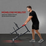 Calf Raise Machine Leg Training Bench with Wheels - Black Steel