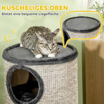 Cat Scratching Barrel, 3-Tier Sisal Rope Surface, Grey