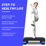 Aerobic Step, Adjustable Height, 68.5cm, Blue