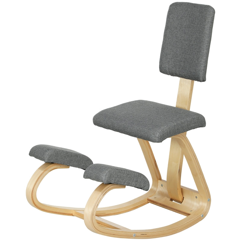 Ergonomic Kneeling Chair, Health Stool for Home Office, Gray