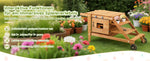 Outdoor Mud Kitchen with Wheels and Accessories, Wooden Garden Play Set, Natural Wood
