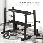 Dumbbell Rack 3 Levels, 200 kg Steel Black