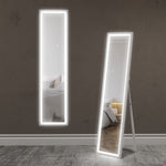 Full-Length Mirror, LED Light, Touch Control, White