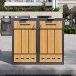 Bin Storage Unit, 120-240 Litre Capacity, Double Door, Lockable with Ventilation, Galvanized Steel