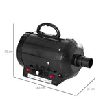 Dog Hair Dryer, Professional Whisper 2800W, Metal Black