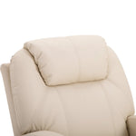 Electric Recliner TV Massage Chair with Reclining Function, Faux Leather Beige