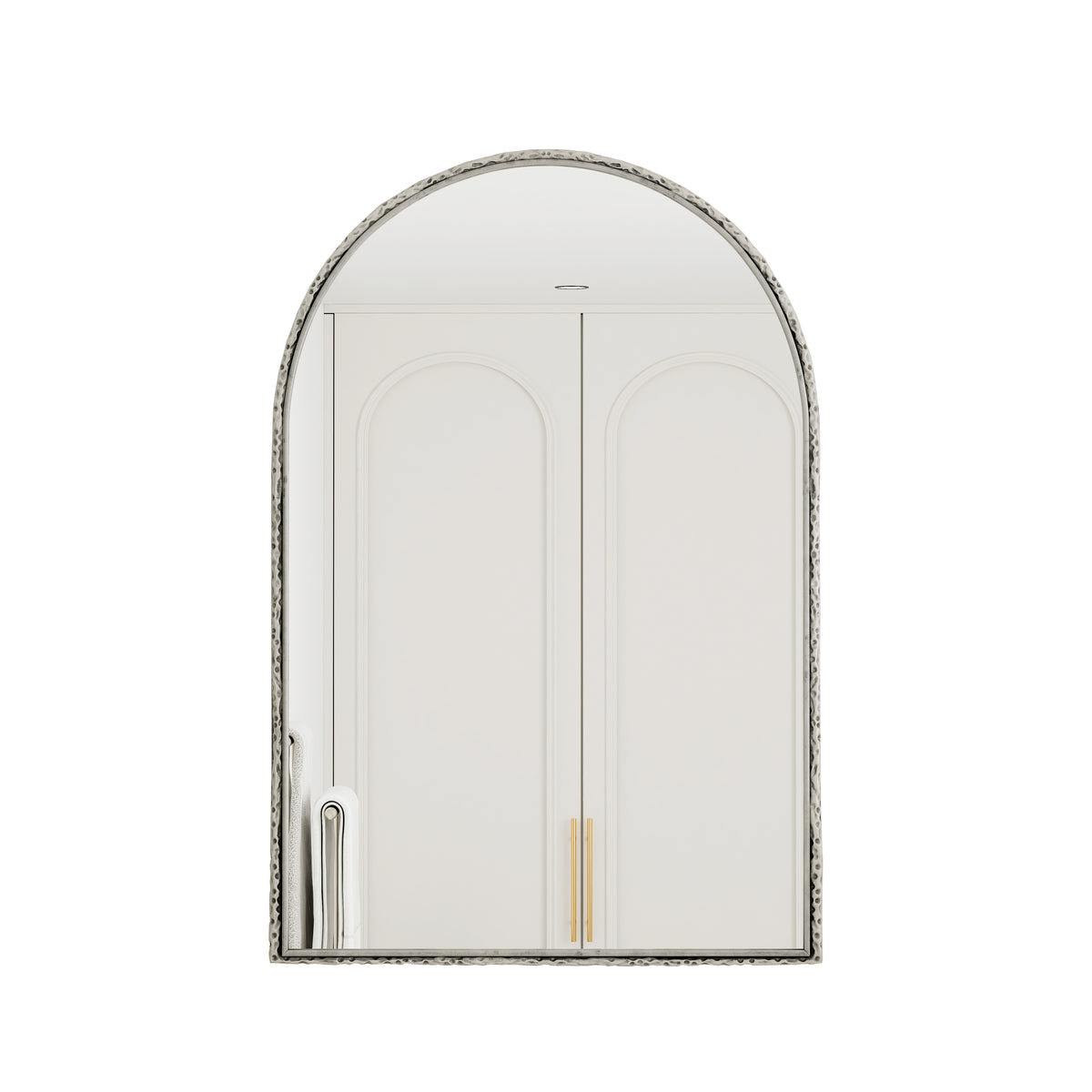 LED Full-Length Mirror 163x54cm Dimmable Light, Black Aluminum Frame