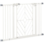 Stair Gate, Automatic Drill-Free Door Barrier, White