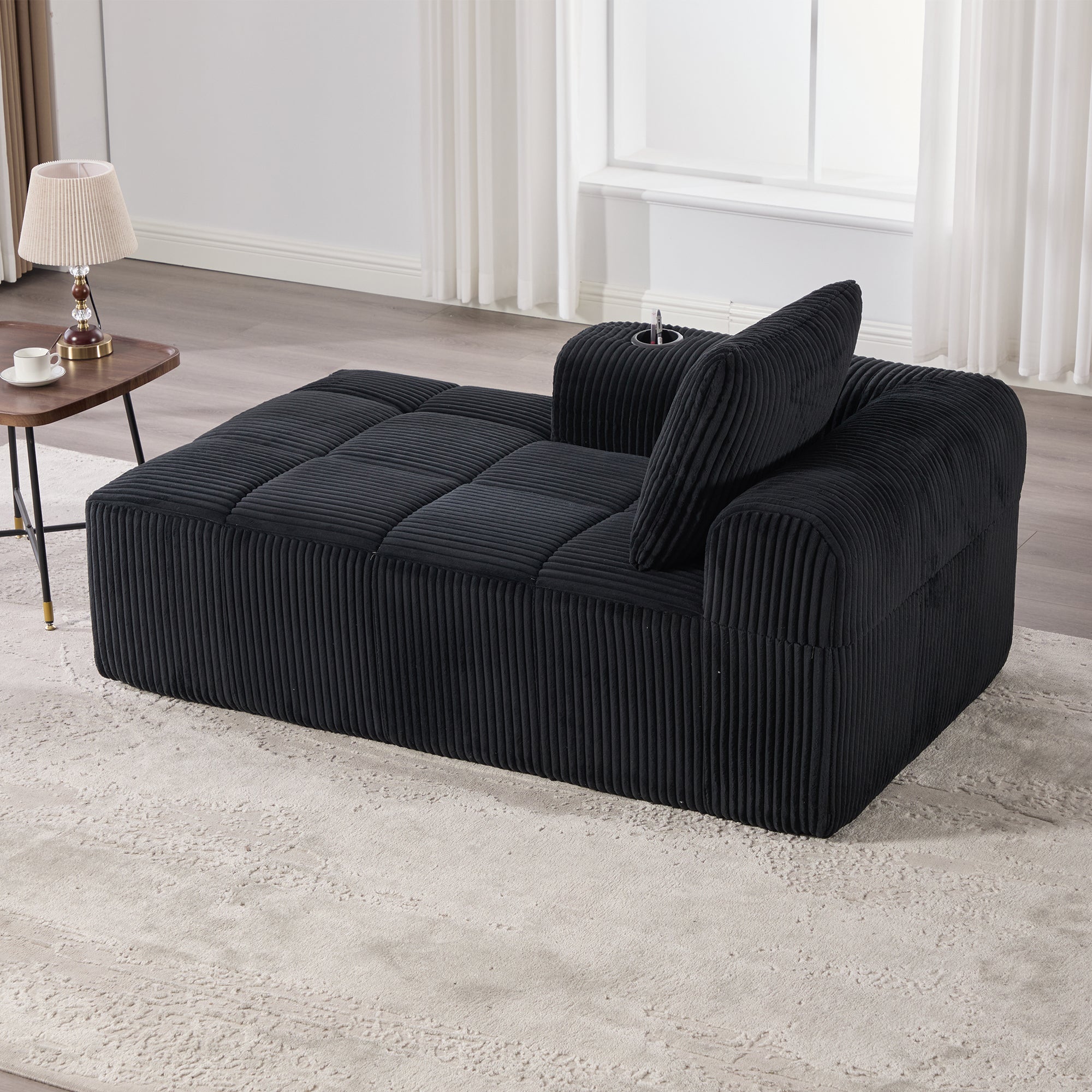 Cozy Recliner Sofa, No Assembly, Side Pocket, Drink Holder - Corduroy