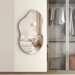 Wall Mirror 43'' Asymmetrical Metal Frame