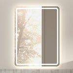 LED Bathroom Mirror 60x80cm Dimmable 3 Light Modes Frameless Glass