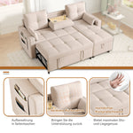 Modern L-shaped Sofa Modular Sofa Bed Pull-out with Storage & Cup Holder, Living Room