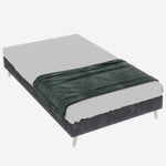 Bed Frame Modern Minimalist 90x200cm Low-Profile Dutch Velvet Grey