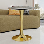 Coffee Table 27.6-inch Round Mid-Century Modern Marble