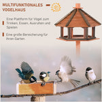 Birdhouse, Feeder Wooden Bird Villa, Natural