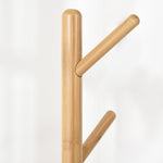 Coat Rack, 5 Hooks, Side Table, 171cm, Natural White