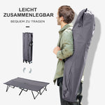 Folding Camping Bed, 2 Person, 136 kg, Steel Oxford Grey