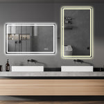 Frameless LED Bathroom Mirror 60x120cm - Anti-Fog Dimmable Glass