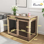 Dog Crate, Transport Box, Lockable, Light Brown