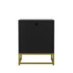 Modern Bedside Table with Drawer & Open Compartment 43x40x55 cm