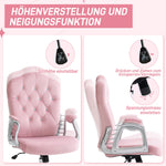 Office Chair, Ergonomic Rocking Height Adjustable, Pink