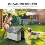 Dog Kennel, Weatherproof Small Animal House, Gray