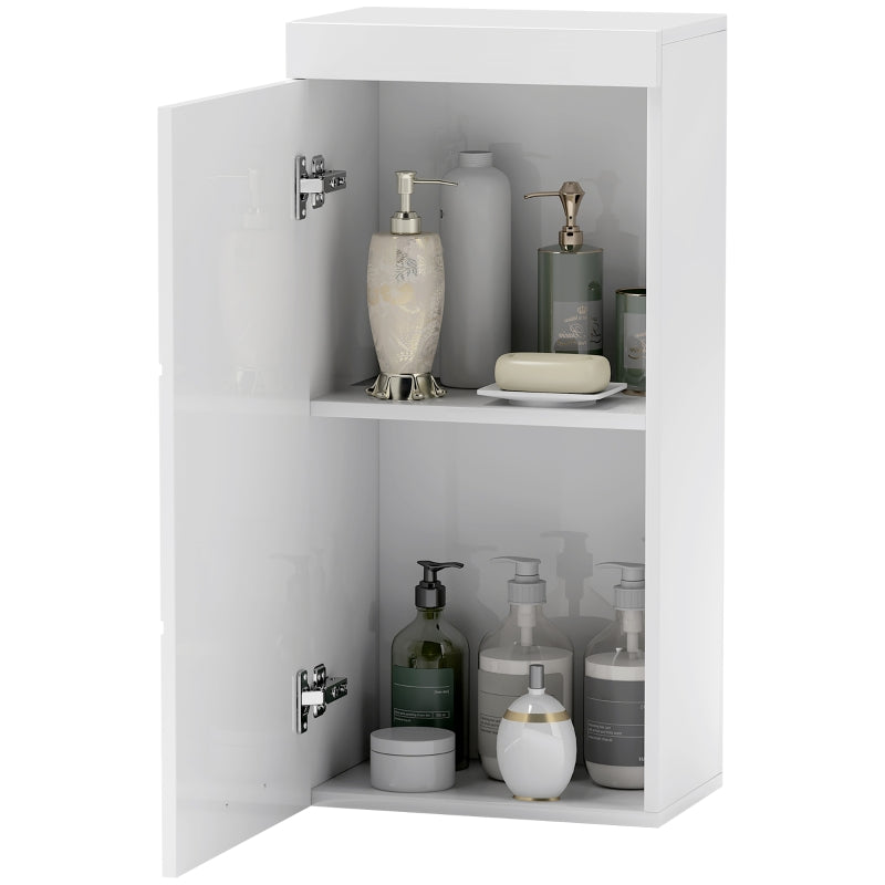 Wall Cabinet, Bathroom Kitchen Medicine, 2 Levels, Wall-Mounted, White