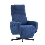 022 Recliner Chair, Comfortable with Reclining Function, Footrest, Swivel, Chenille, Blue