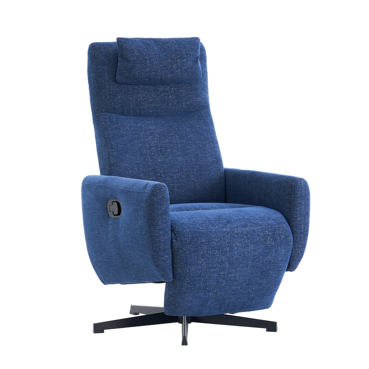 022 Recliner Chair, Comfortable with Reclining Function, Footrest, Swivel, Chenille, Blue