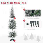 Artificial Christmas Tree 210cm Snow-Covered PVC Green/White