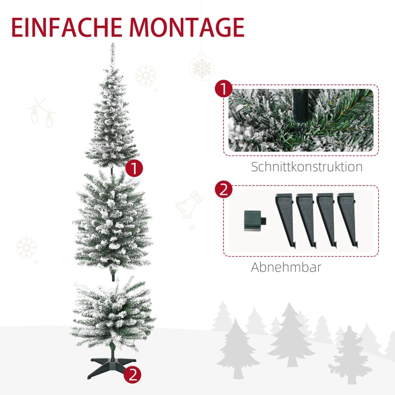 Artificial Christmas Tree 210cm Snow-Covered PVC Green/White