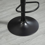 Bar Stool Set of 2, Height-Adjustable Swivel Counter Stool, Faux Leather Brown