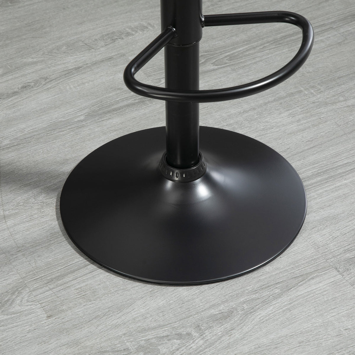 Bar Stool Set of 2, Height-Adjustable Swivel Counter Stool, Faux Leather Brown