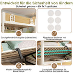 Children's Bunk Bed 90x200cm with Storage Staircase, White & Natural