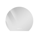 LED Bathroom Mirror 80 cm, Dimmable Anti-Fog Clock, Silver Glass