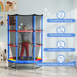 Children's Trampoline, Safety Net, Rubber Suspension, Steel Frame, Colorful