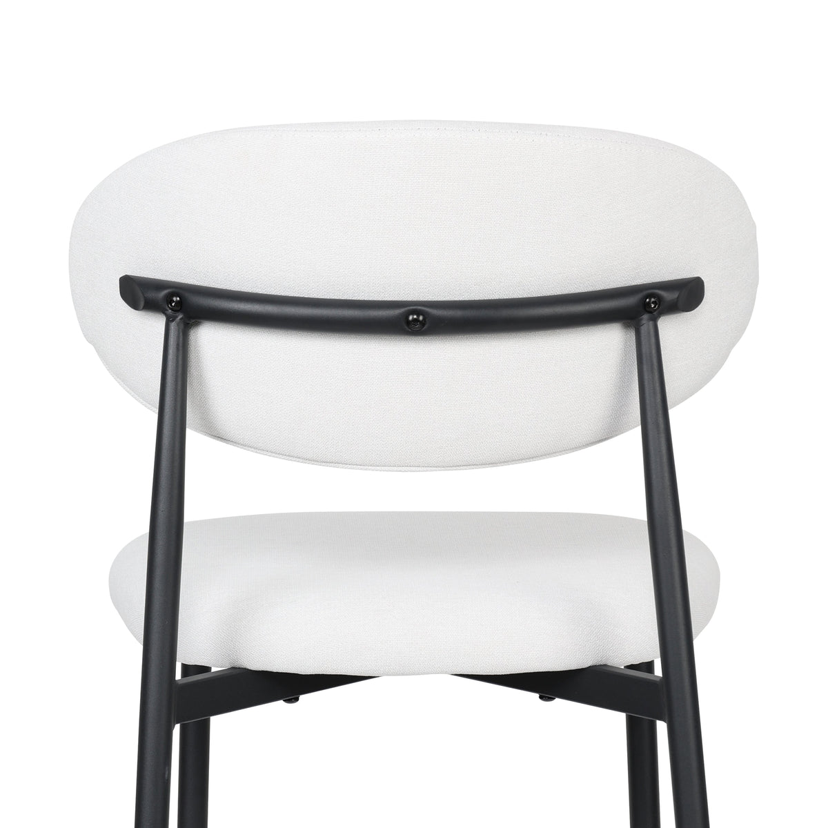 Dining Chair Samuel, Set of 4 Classic Design Metal Frame, White