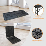 Folding Table 180cm, Portable Heavy Duty Multi-Functional, Black