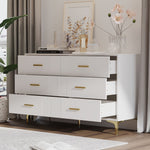 Chest of drawers 6 drawers for living room and bedroom, white