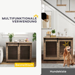 Dog Crate, Transport Box, Lockable, Light Brown