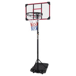 Portable Basketball Hoop, Adjustable Height 5.6-7FT, Indoor/Outdoor, Red