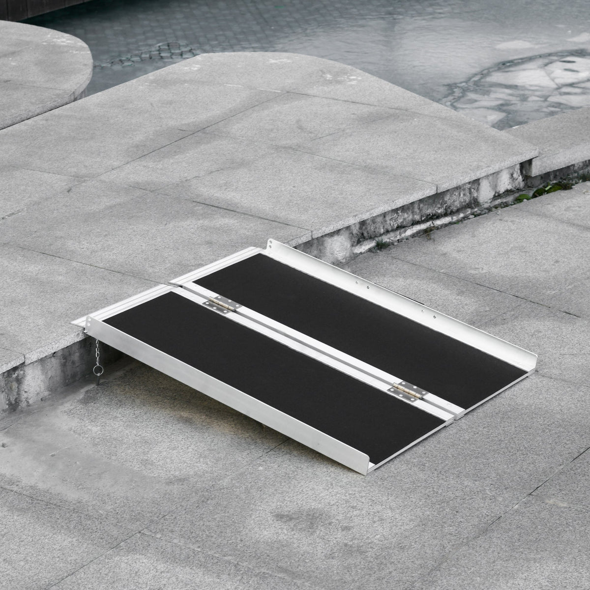 Wheelchair Ramp, Foldable 270 kg, Black