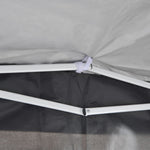 Folding Pavilion 2x2m 4 Side Panels Windows UV Protection Steel Oxford Black