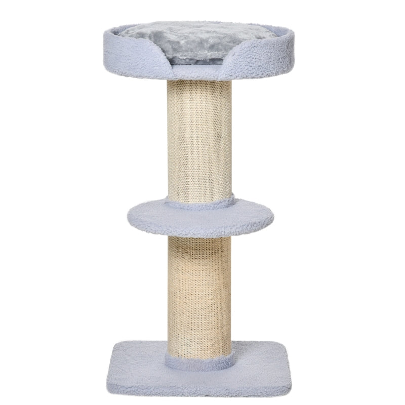 Cat Tree, Scratching Post, Platform, Sisal, Light Blue