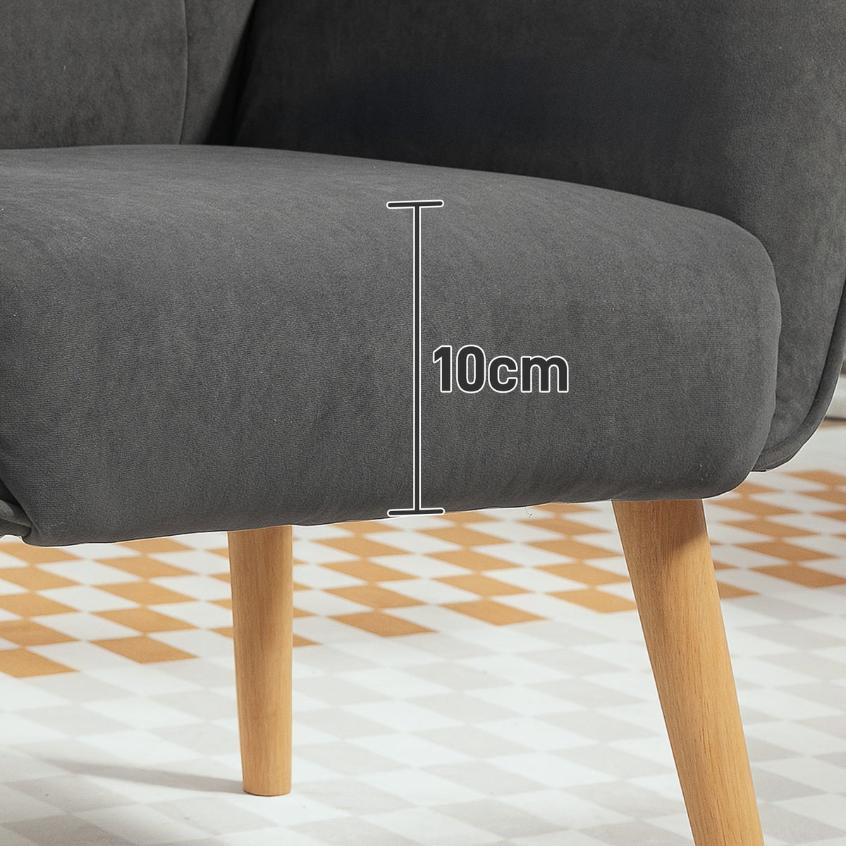 Armchair Lounge Relaxing Reading Chair, Velvet Gray